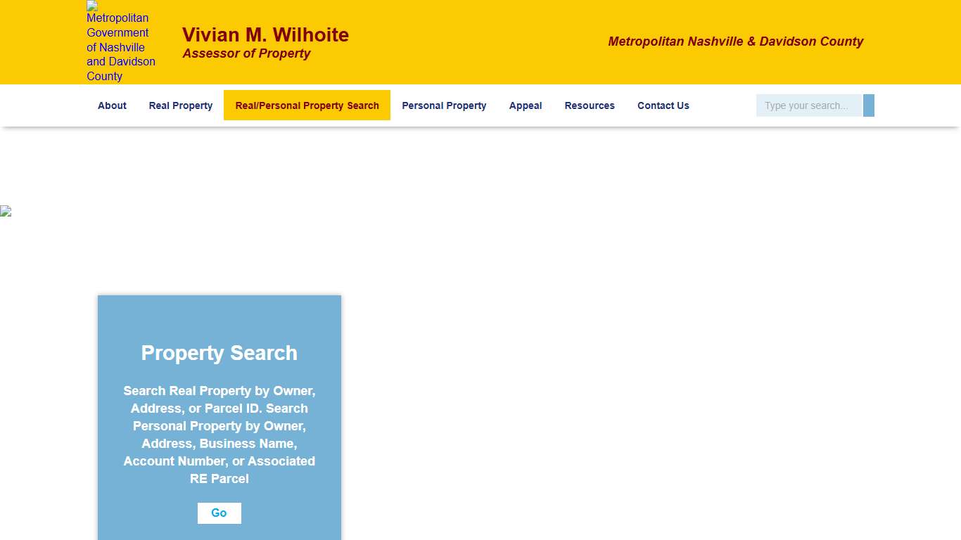 Real Property Search - Nashville Property Assessor
